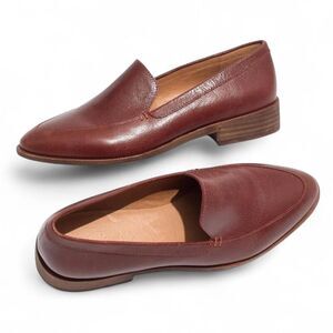 Madewell The Frances Brown Leather Classic Loafers Size 8